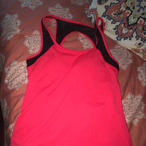 fabletics, neon tank with built in sports bra
